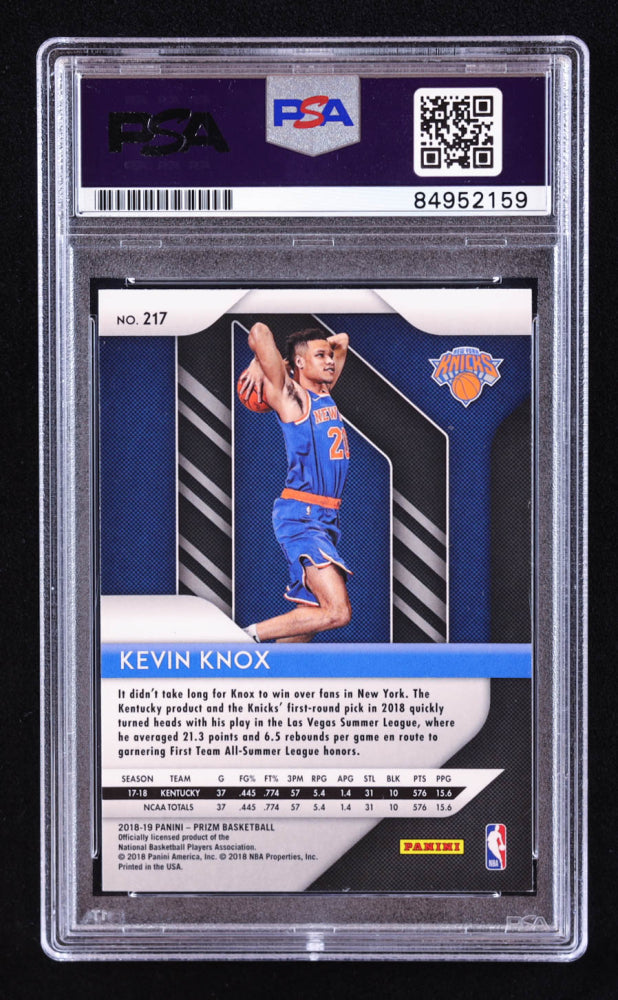 Kevin Knox Signed 2018-19 Panini Prizm #217 RC (PSA | Auto 10) Rookie Card