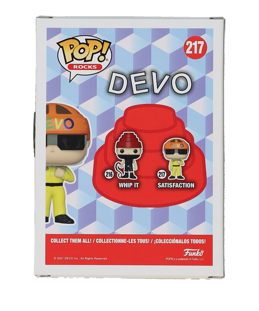 Gerald Casale Signed (Beckett) "Devo" #217 Satisfaction Funko Pop! Vinyl Figure