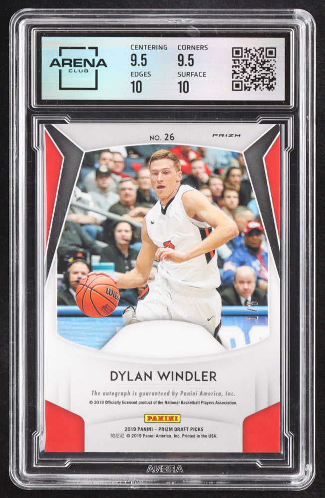 Dylan Windler 2019-20 Panini Prizm Draft Picks Autographs Prizms Gold Vinyl #26 RC #1/5 (Arena 10 | Autograph Grade 10) Rookie Card | Serially Numbered #1 / 5