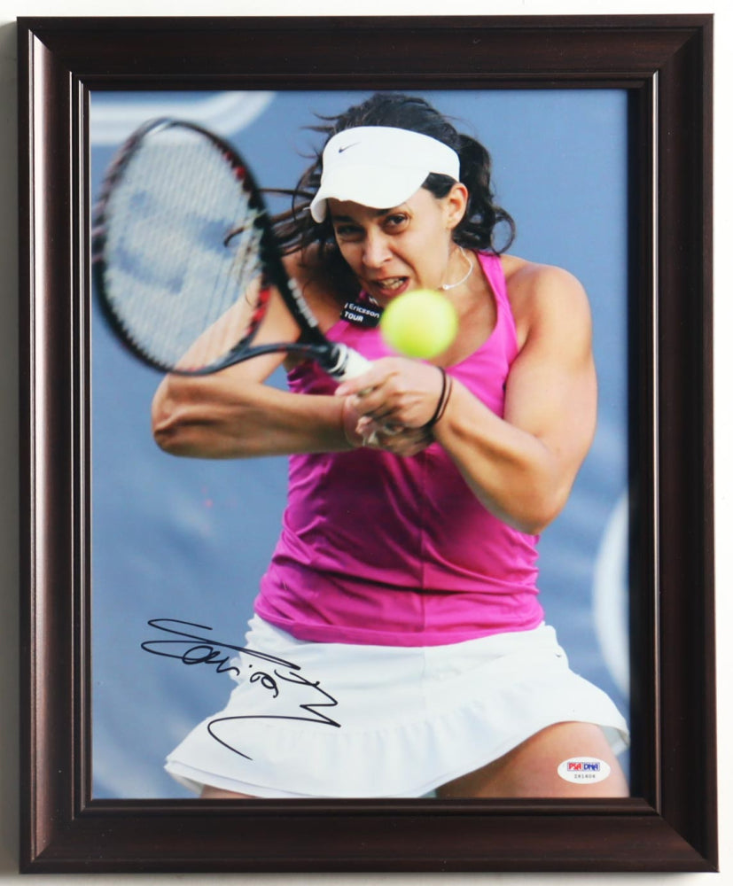 Marion Bartoli Signed (PSA) Custom Framed Photo Display