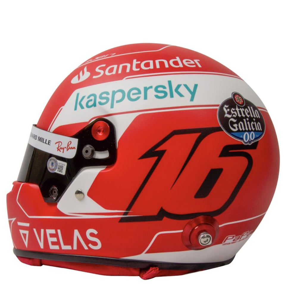 Charles Leclerc Signed Ferrari Mini Racing Helmet (Beckett)