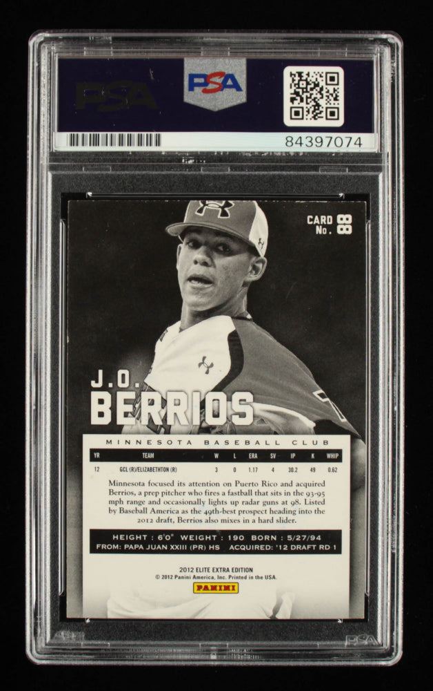 Jose Berrios Signed 2012 Elite Extra Edition #88 (PSA Encapsulated) - Rookie Card