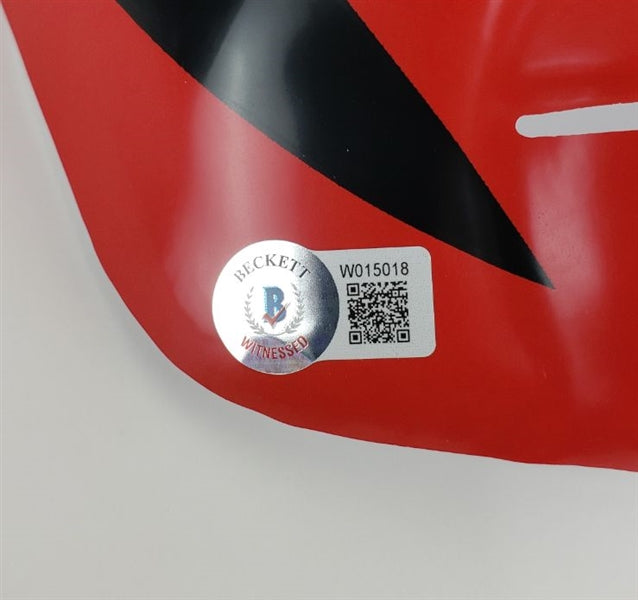 Kane Signed Replica WWE Mask (Beckett Witness Certified)