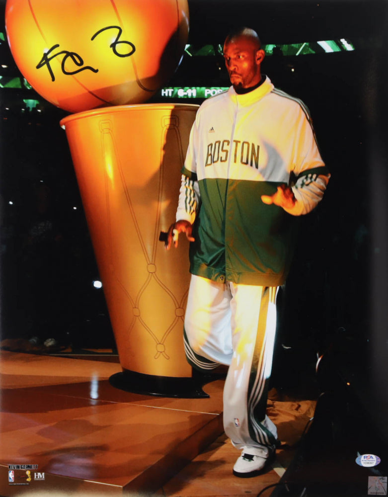 Kevin Garnett Signed Celtics 16x20 Photo (PSA)