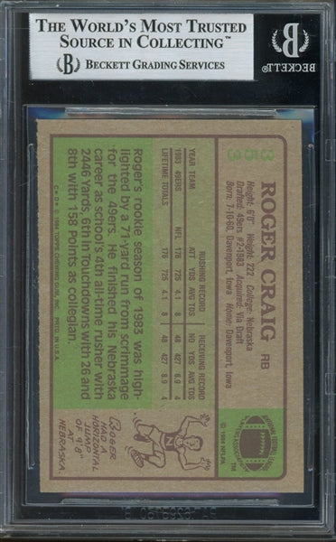 Roger Craig Signed 1984 Topps RC #353 (BAS) - Rookie Card
