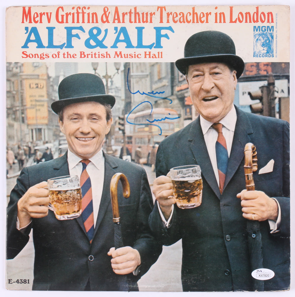 Merv Griffin Signed "'Alf & 'Alf Songs of the British Music Hall" Vinyl Record Album (JSA Hologram)