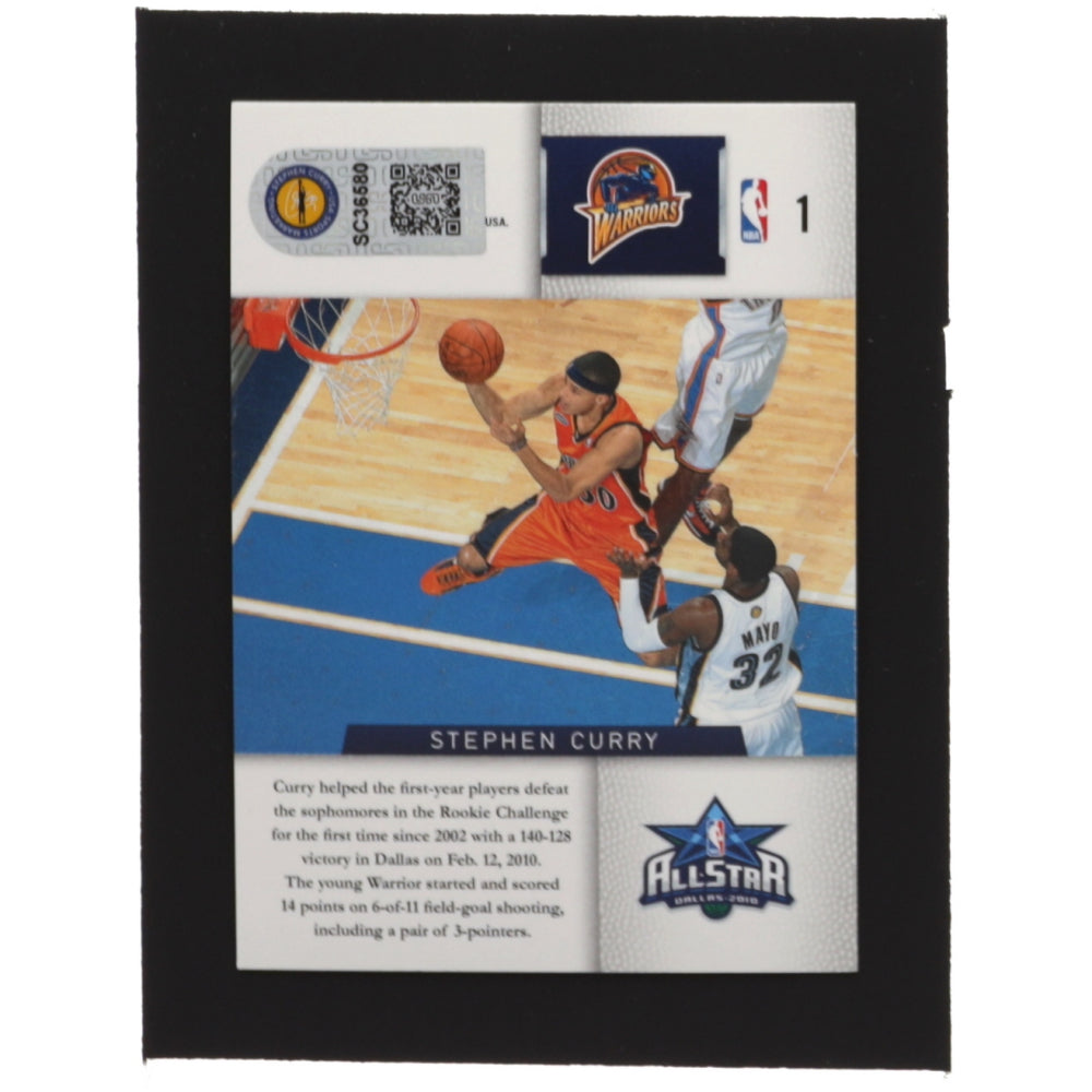 Stephen Curry Signed 2009-10 Panini Season Update Rookie Challenge #1 RC (Curry)