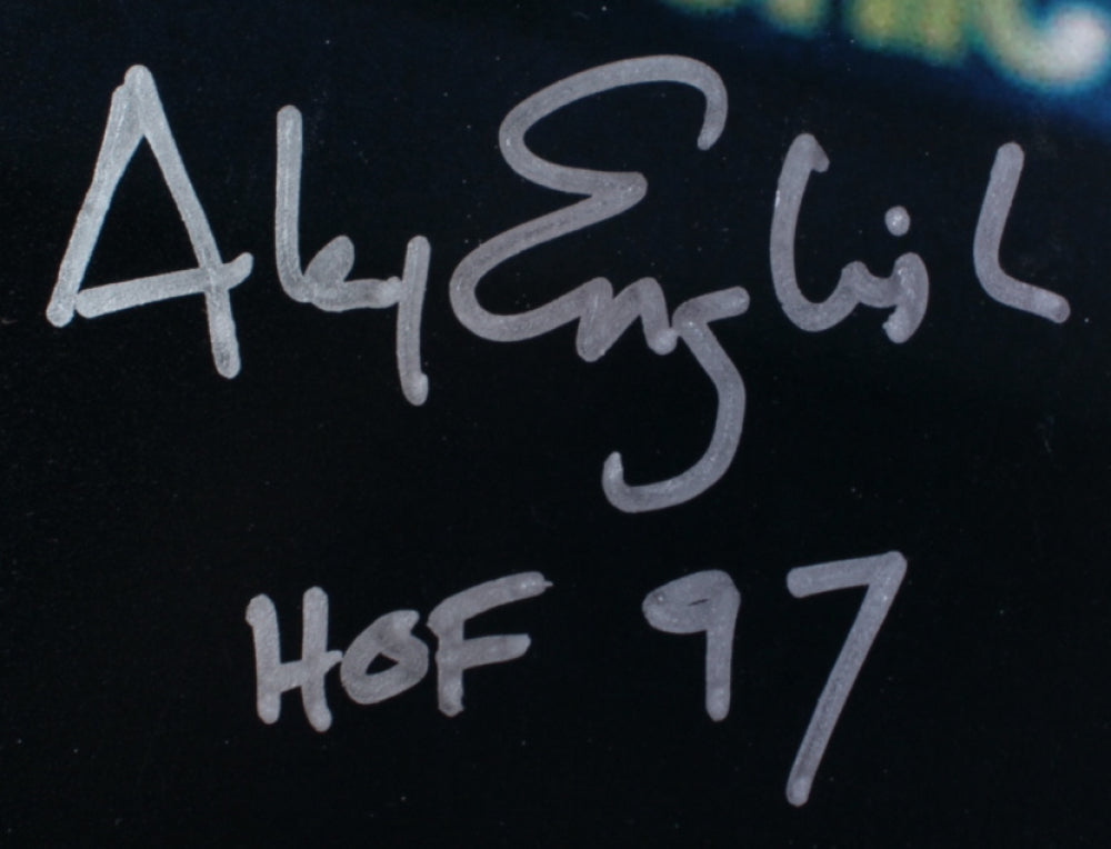 Alex English Signed (Beckett) Nuggets 16x20 Photo Inscribed "HOF 97"