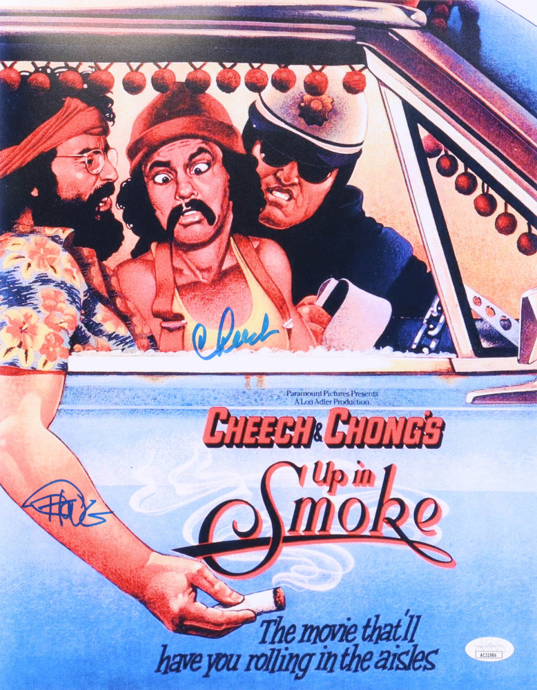 Tommy Chong & Cheech Marin Signed (JSA) "Up in Smoke" 11x14 Photo - Anthony "Man" Stoner & Pedro De Paca