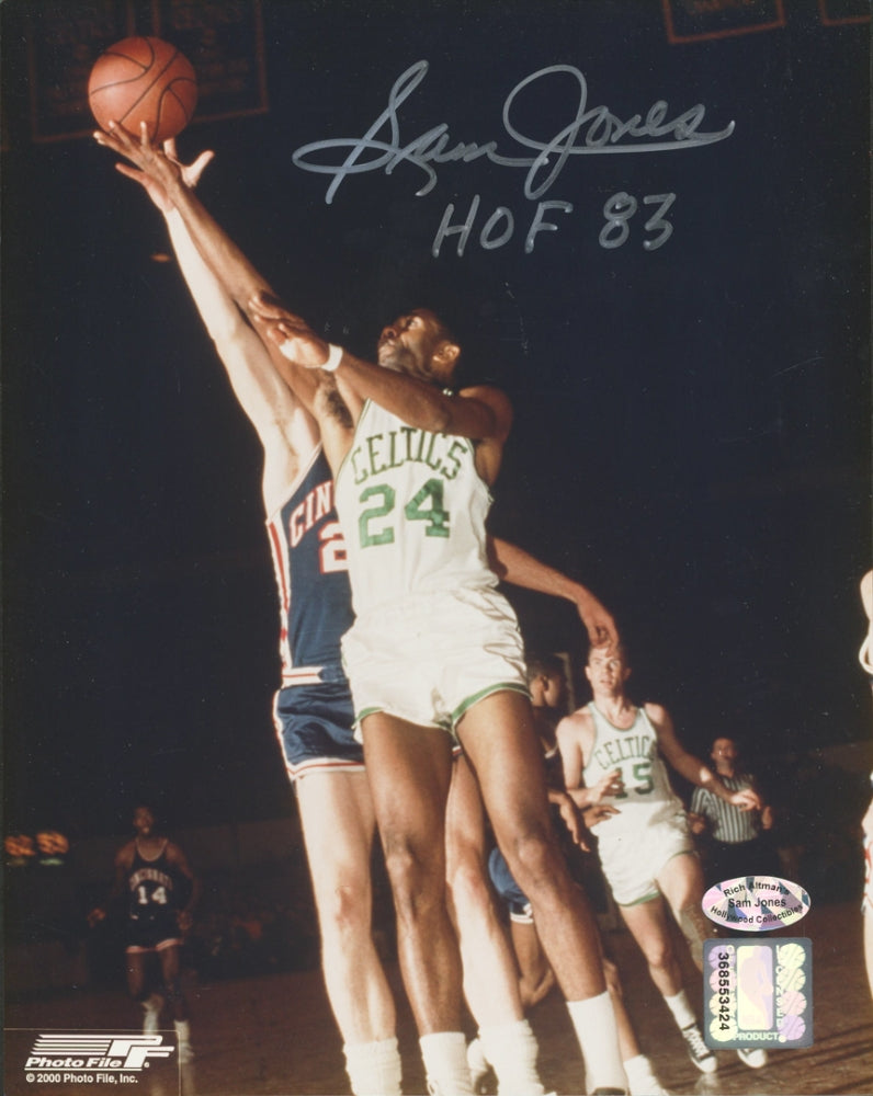 Sam Jones Signed Celtics 8x10 Photo Inscribed "HOF 83" (Hollywood Collectibles COA)