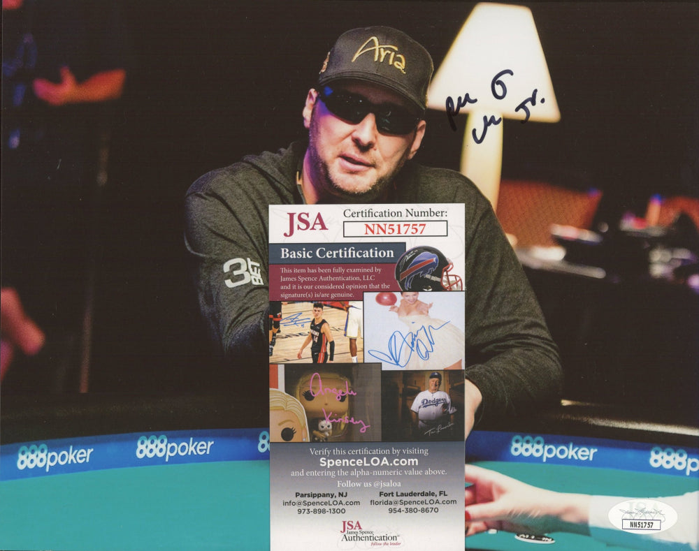 Phil Hellmuth Signed 8x10 Photo (JSA COA)