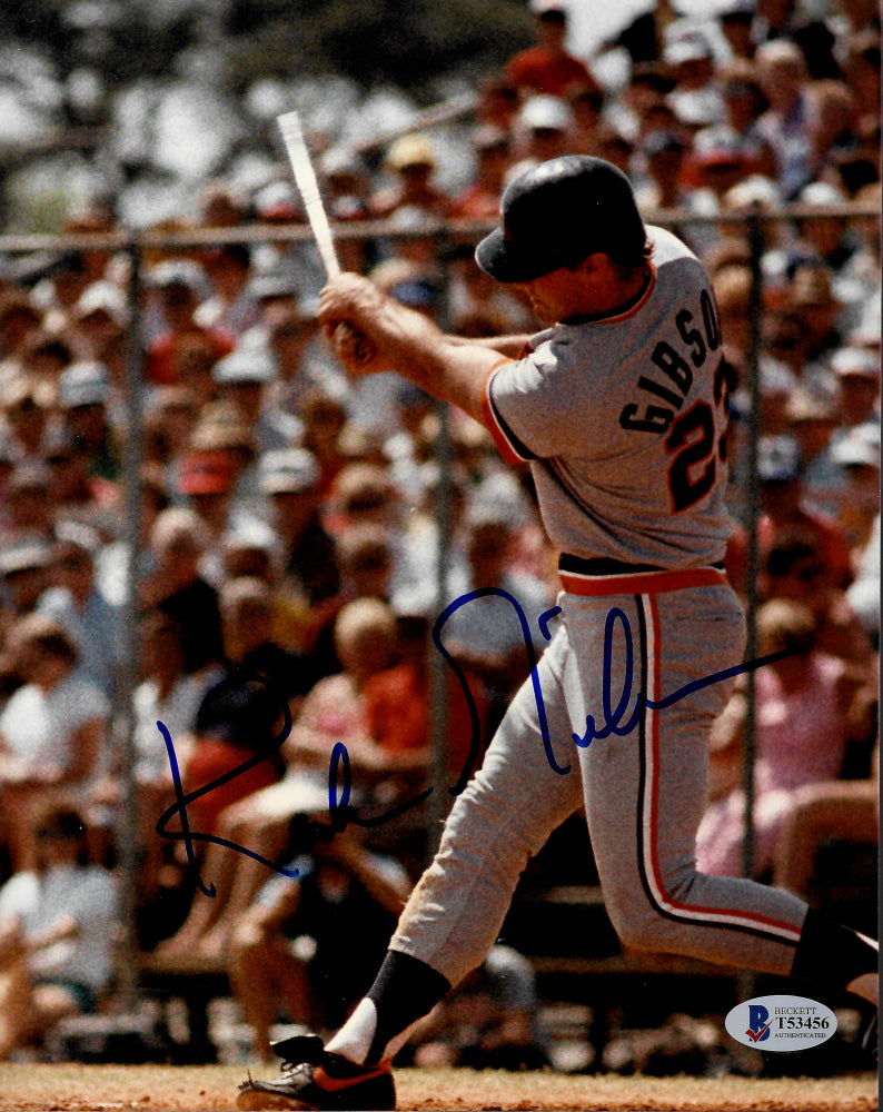 Kirk Gibson Signed Dodgers 8x10 Photo (Beckett COA)