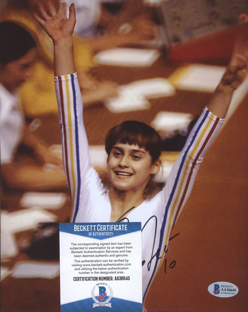Nadia Comaneci Signed 8x10 Photo (Beckett COA)