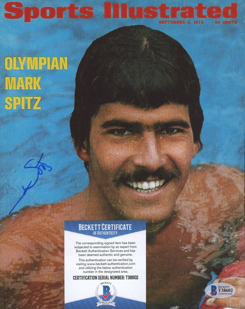 Mark Spitz Signed Sports Illustrated 8x10 Photo (Beckett COA)