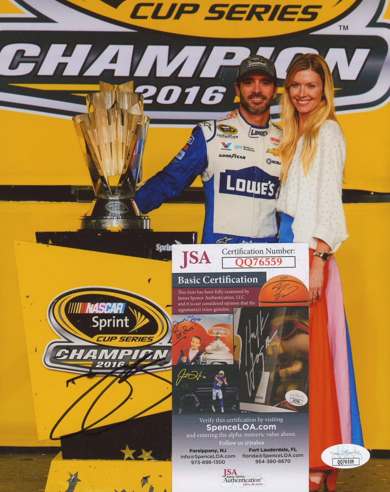 Jimmie Johnson Signed NASCAR 8x10 Photo (JSA COA)