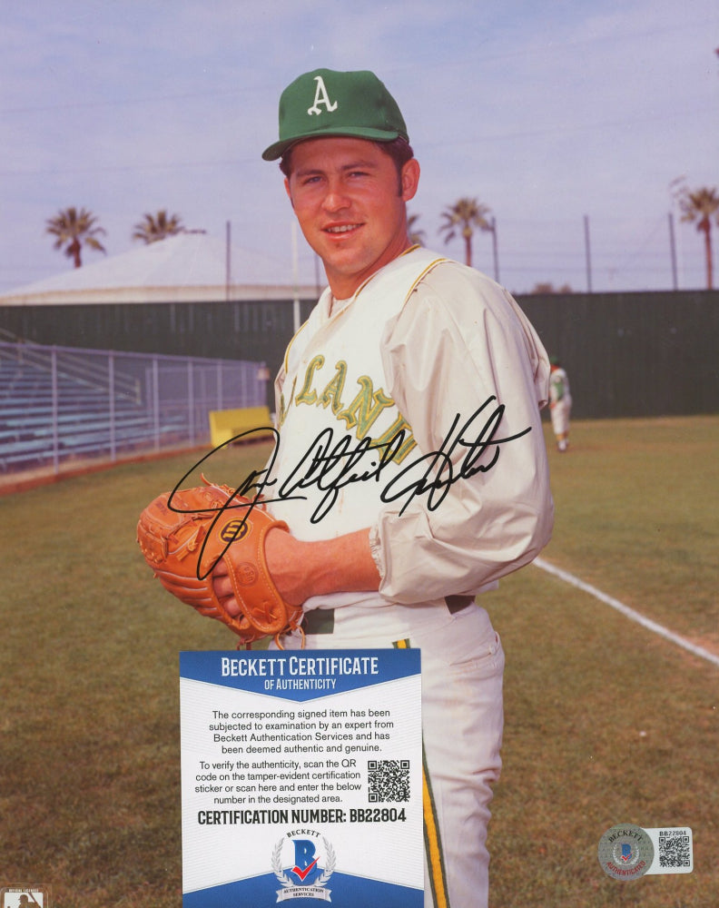 Jim "Catfish" Hunter Signed Athletics 8x10 Photo (Beckett COA)