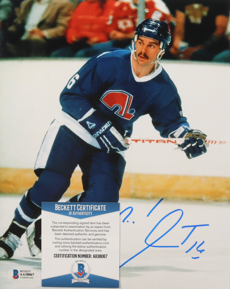 Michel Goulet Signed Nordiques 8x10 Photo (Beckett COA)