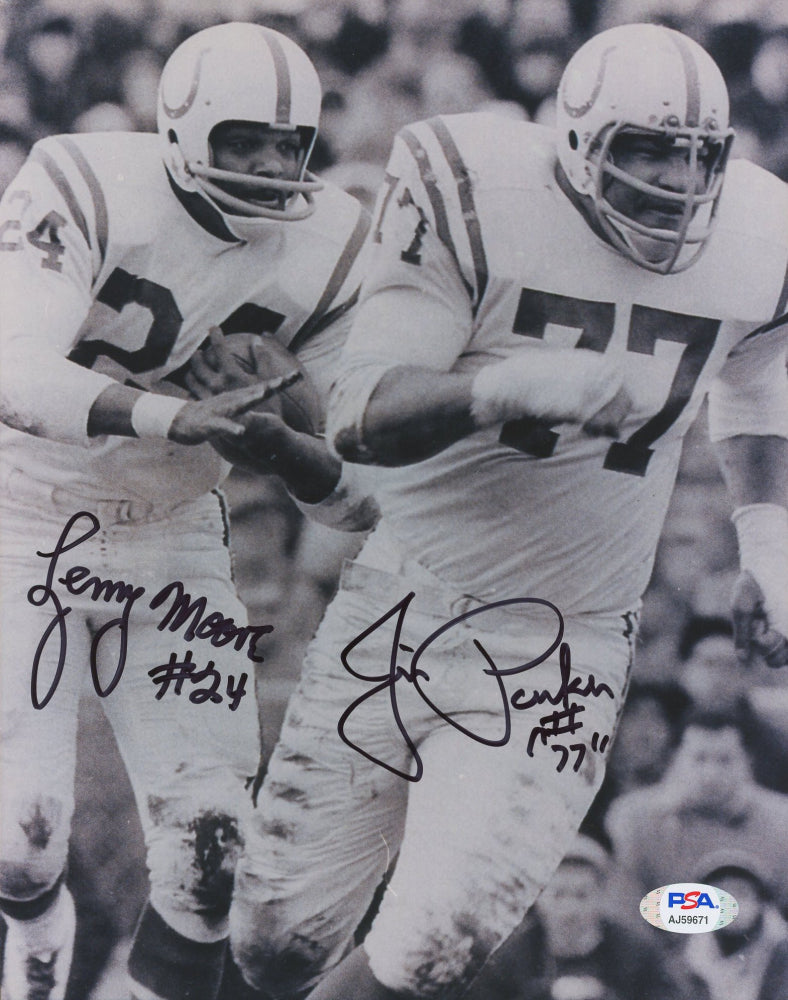 Lenny Moore & Jim Parker Signed Colts 8x10 Photo (PSA COA)