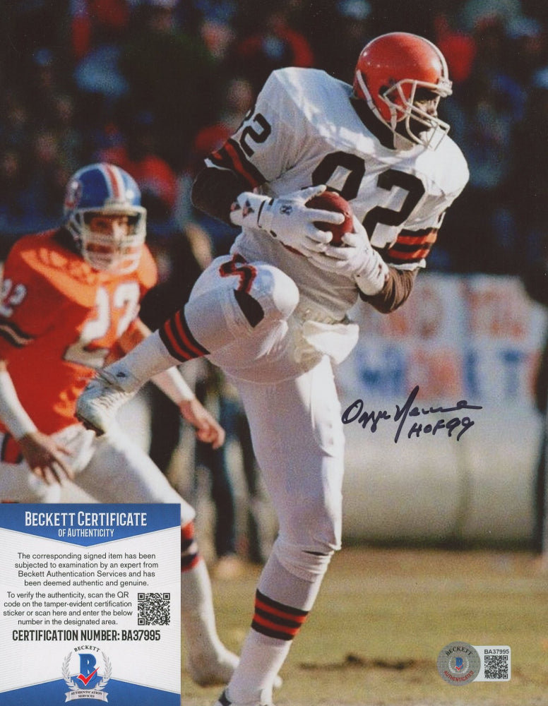 Ozzie Newsome Signed (Beckett COA) Browns 8x10 Photo Inscribed "HOF 99"