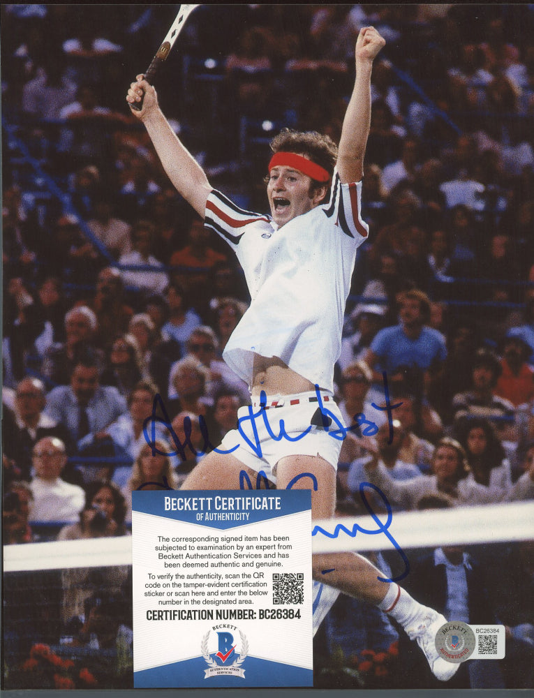 John McEnroe Signed 8x10 Photo Inscribed "All The Best" (Beckett COA)