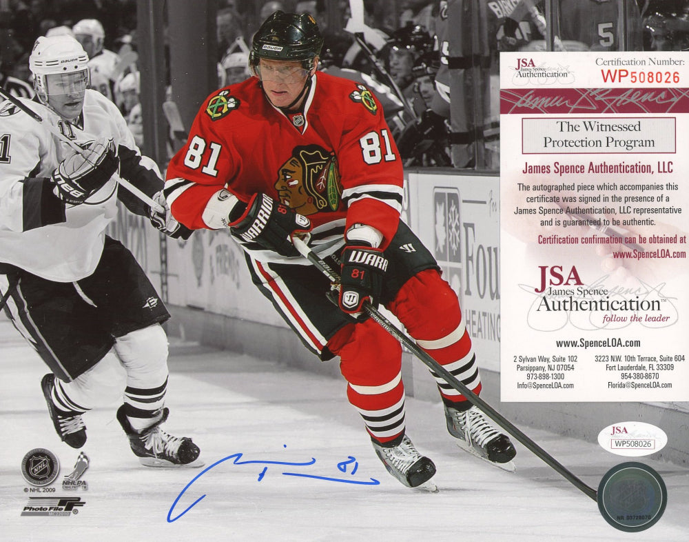 Marian Hossa Signed Blackhawks 8x10 Photo (JSA COA)