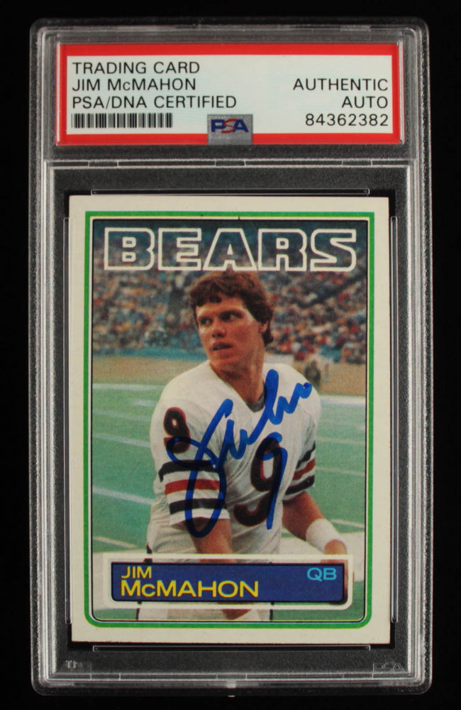 Jim McMahon Signed 1983 Topps #33 (PSA) - Rookie Card