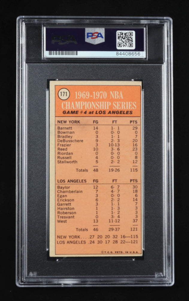 Jerry West Signed 1970-71 Topps #171 Playoff G4 Basketball Card - Autograph Graded PSA 10