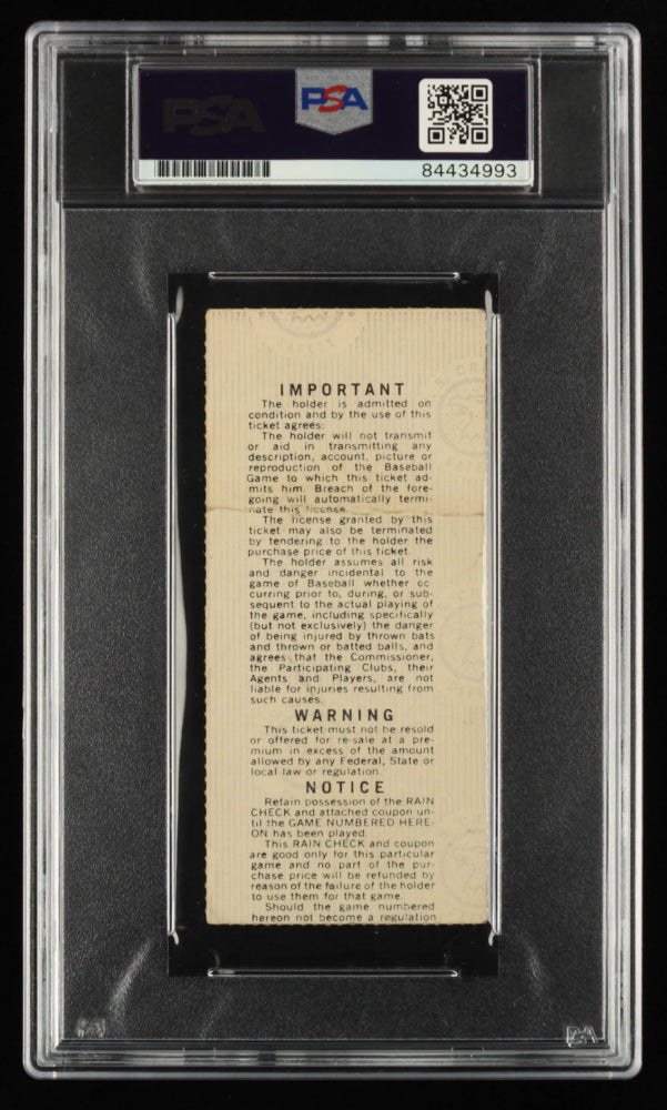 Reggie Jackson Signed 1976 World Series Game 4 Ticket - Autograph Graded PSA 10