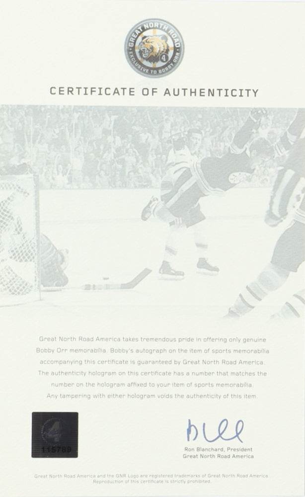 Bobby Orr Signed (Orr) Bruins Career Highlight 16x20 Photo Collage - Official Bobby Orr Hologram & COA