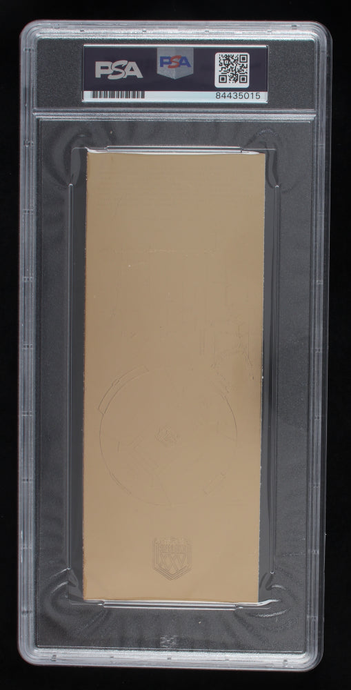 Lawrence Taylor Signed 1991 Super Bowl XXV Gold Ticket - Autograph Graded PSA 10