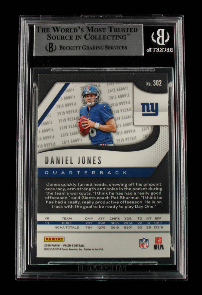Daniel Jones Signed 2019 Panini Prizm #302 (BGS) - Rookie Card