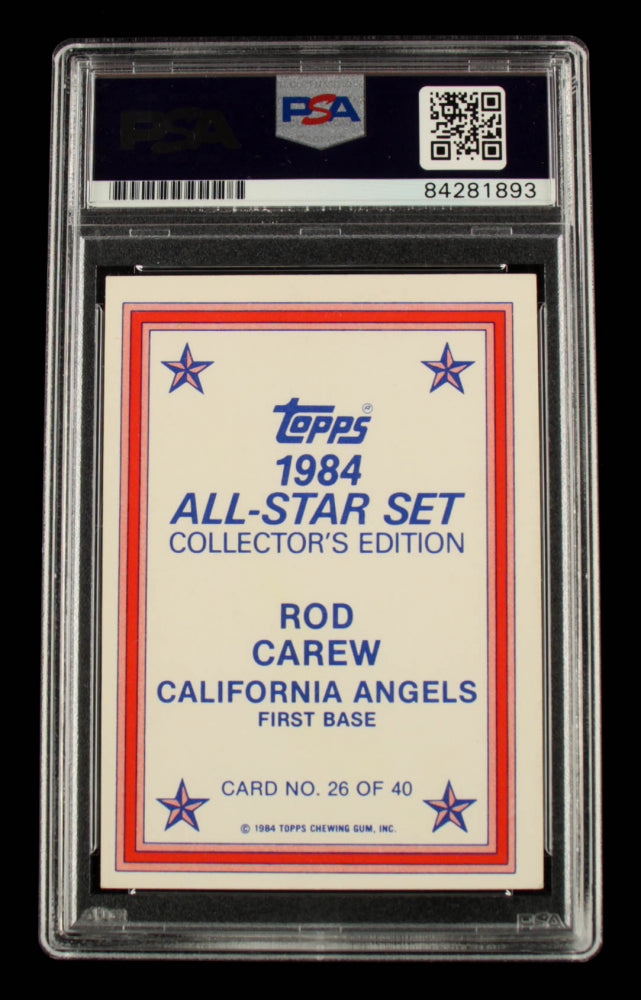 Rod Carew Signed 1984 Topps Glossy Send-Ins #26 (PSA)