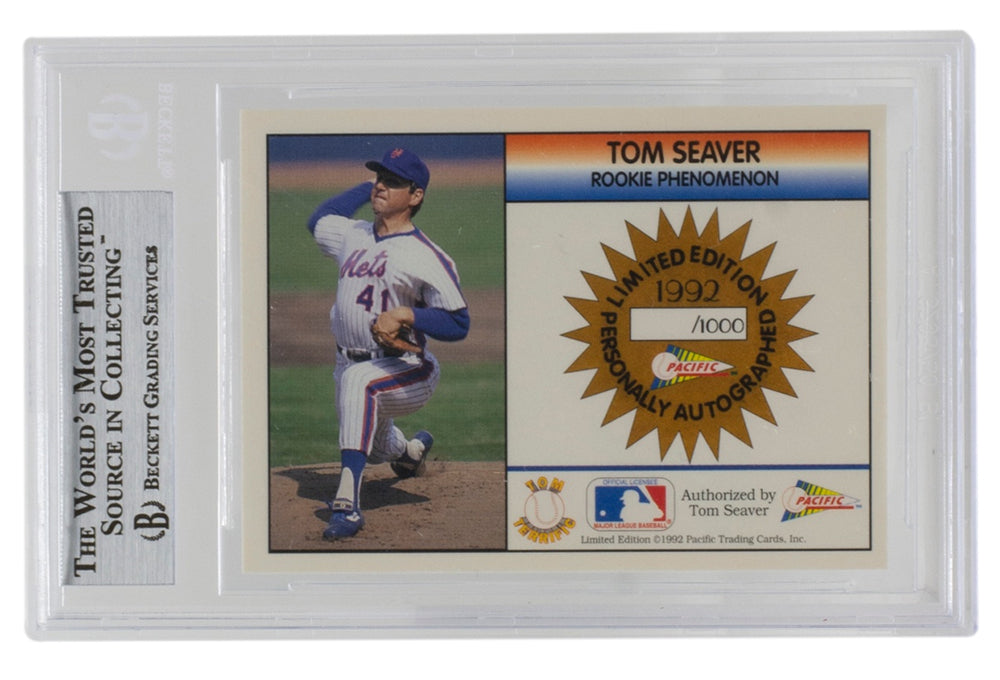Tom Seaver Signed 1992 Pacific Seaver Inserts 6 #AU1 AU (BGS)