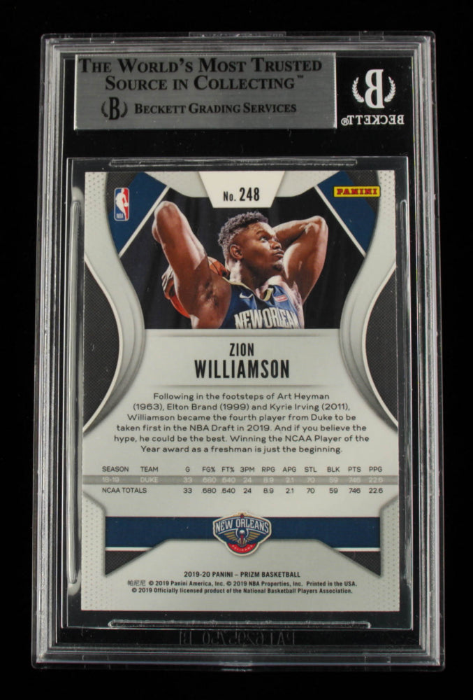 Zion Williamson Signed 2019-20 Panini Prizm #248 (BGS) - Rookie Card