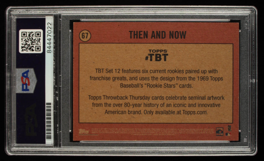 Nolan Ryan Signed 2018 Topps Throwback Thursday #67 '69 Rookies - Autograph Graded PSA 10