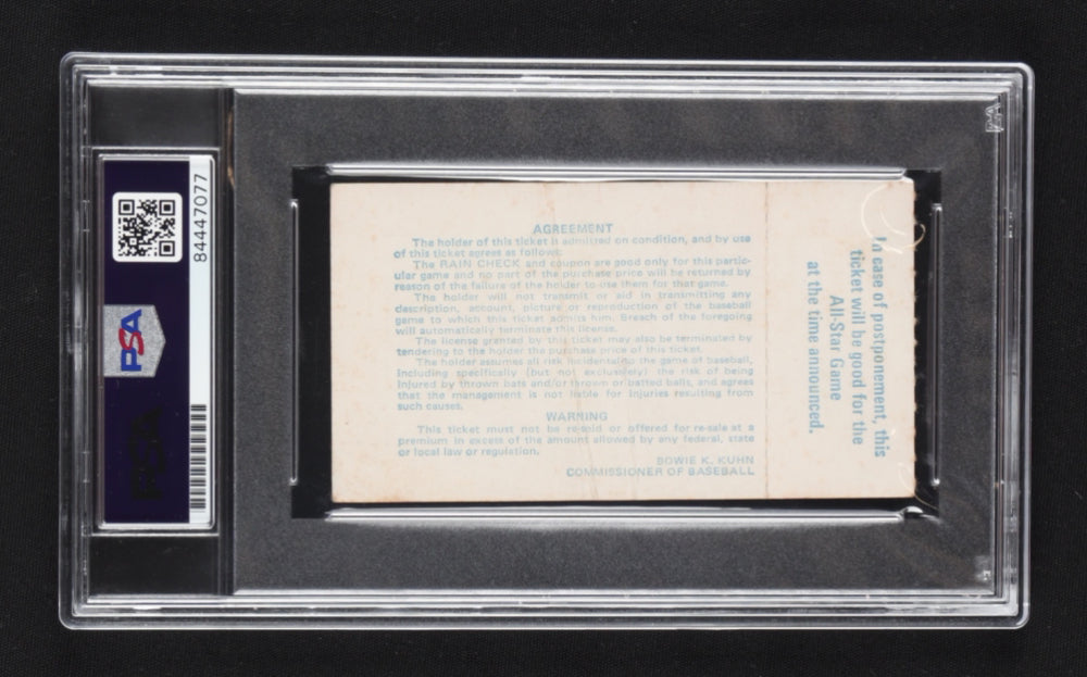 Nolan Ryan Signed 1976 MLB All-Star Game Ticket Stub - Autograph Graded (PSA) 10