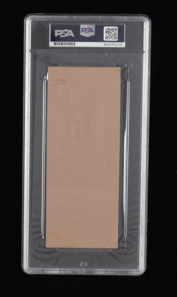 Lawrence Taylor Signed 1987 Super Bowl XXI Gold Ticket - Autograph Graded PSA 10