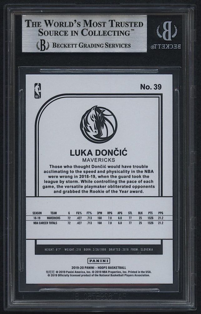 Luka Doncic Signed 2019-20 Hoops #39 (Beckett)