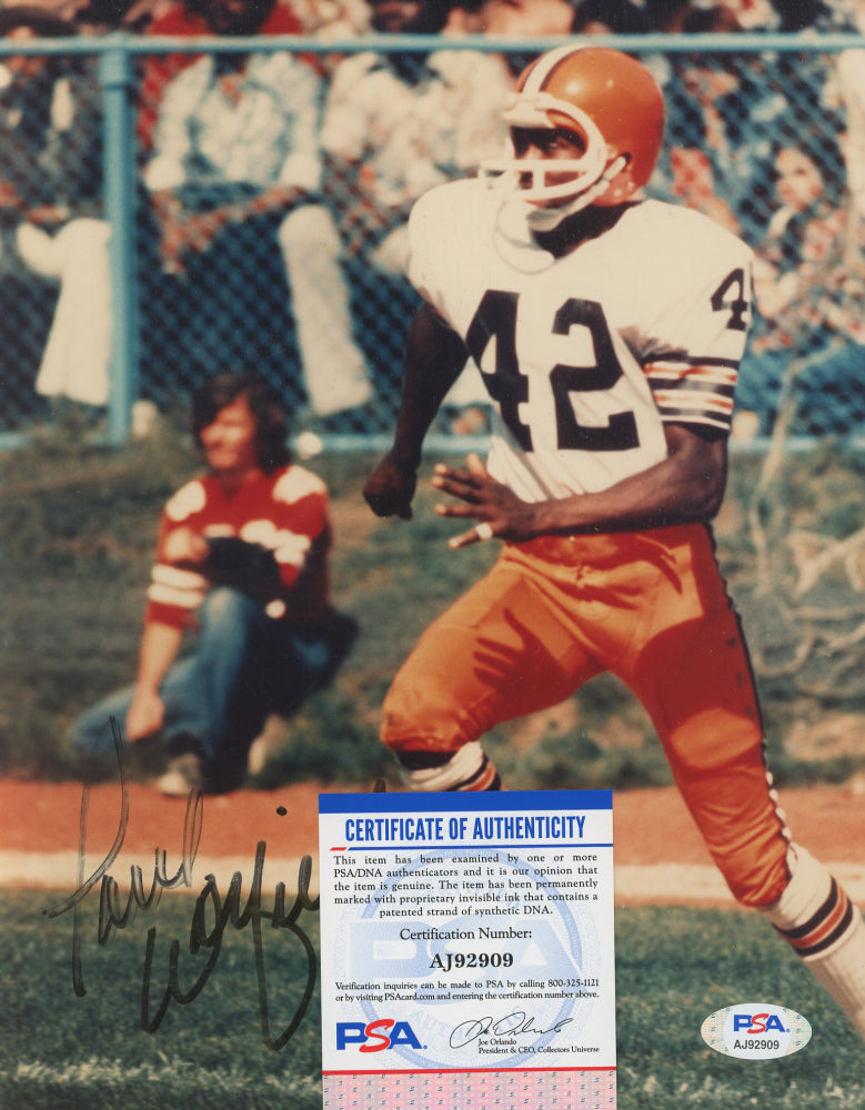 Paul Warfield Signed Browns 8x10 Photo (PSA)