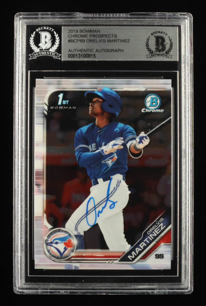 Orelvis Martinez Signed 2019 Bowman Chrome Prospects #BCP69 (BGS) - Rookie Card