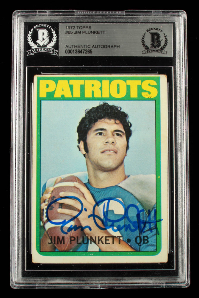 Jim Plunkett Signed 1972 Topps #65 (BGS) Rookie Card