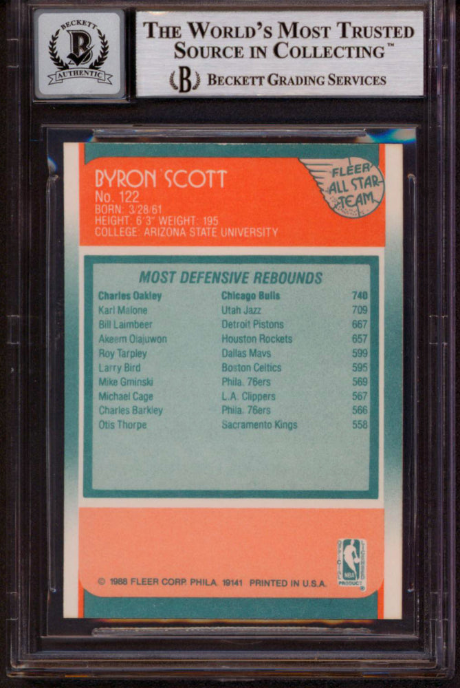 Byron Scott Signed 1988-89 Fleer #122 AS - Autograph Graded Beckett (BGS) 10