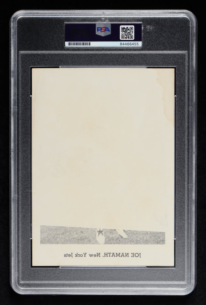 Joe Namath Signed 1965-66 Jets Team Issue 5x7 #4 - Autograph Graded PSA 10 - Rookie Card