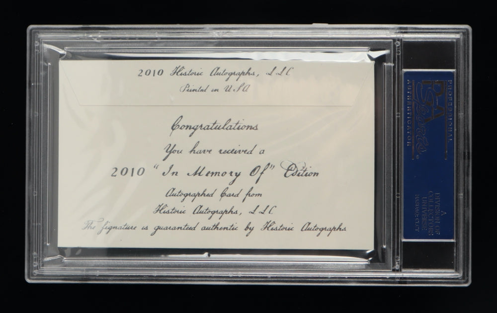 Red Ruffing Signed 2x3 Cut (PSA)