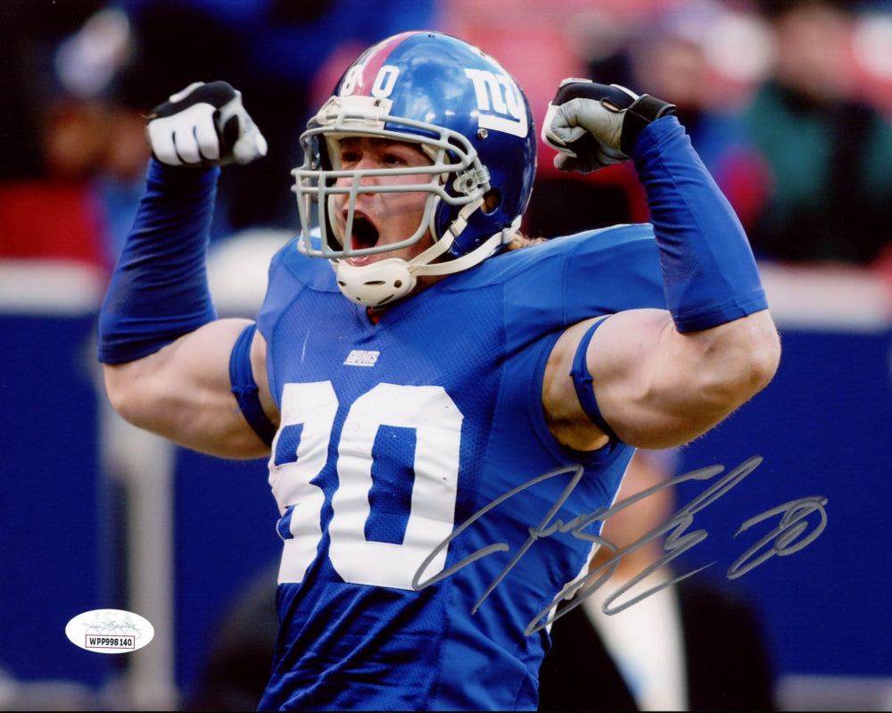 Jeremy Shockey Signed New York Giants 8x10 Photo JSA