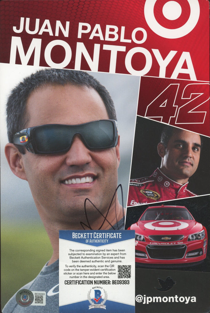 Juan Pablo Montoya Signed 7.5x11 Photo (Beckett)