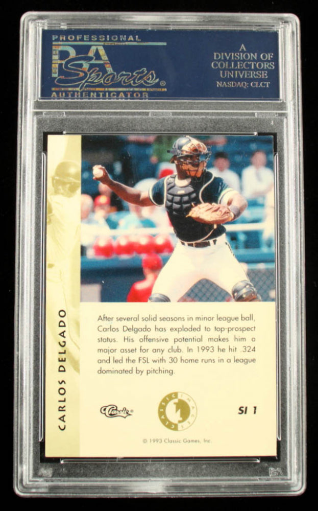 Carlos Delgado Signed 1993-94 Images Four Sport Sudden Impact #SI1 (PSA) Rookie Card