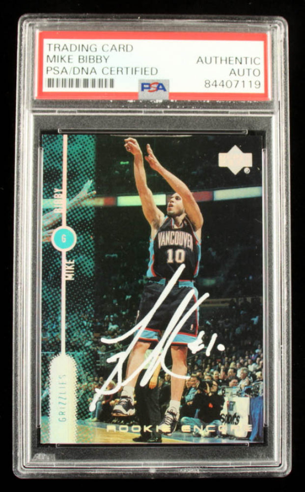 Mike Bibby Signed 1998-99 Upper Deck Encore Rookie Encore #RE6 (PSA) Rookie Card