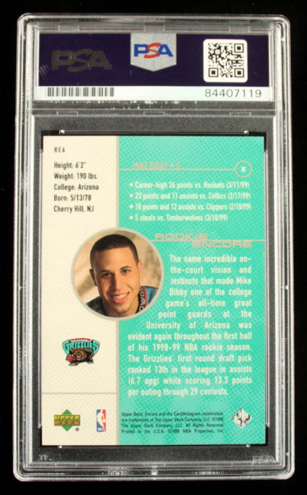 Mike Bibby Signed 1998-99 Upper Deck Encore Rookie Encore #RE6 (PSA) Rookie Card
