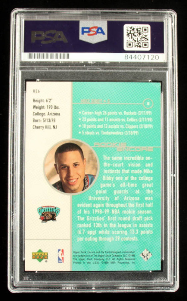 Mike Bibby Signed 1998-99 Upper Deck Encore Rookie Encore #RE6 RC (PSA) - Rookie Card